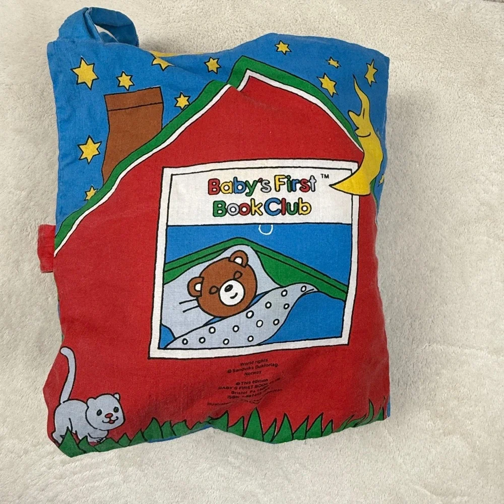 Baby's First Book Club Teddy's Day Soft Cloth‎ Book Infant Toddler Toy